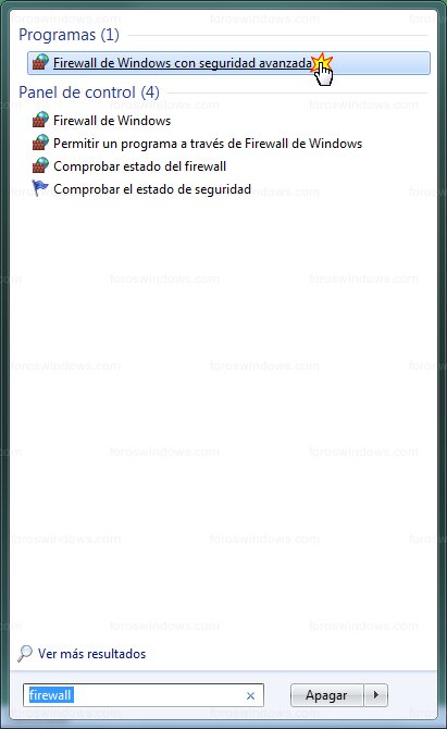 Windows 7 - Firewall de Windows con seguridad avanzada