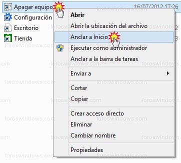 Windows 8 - Anclar acceso directo a Inicio