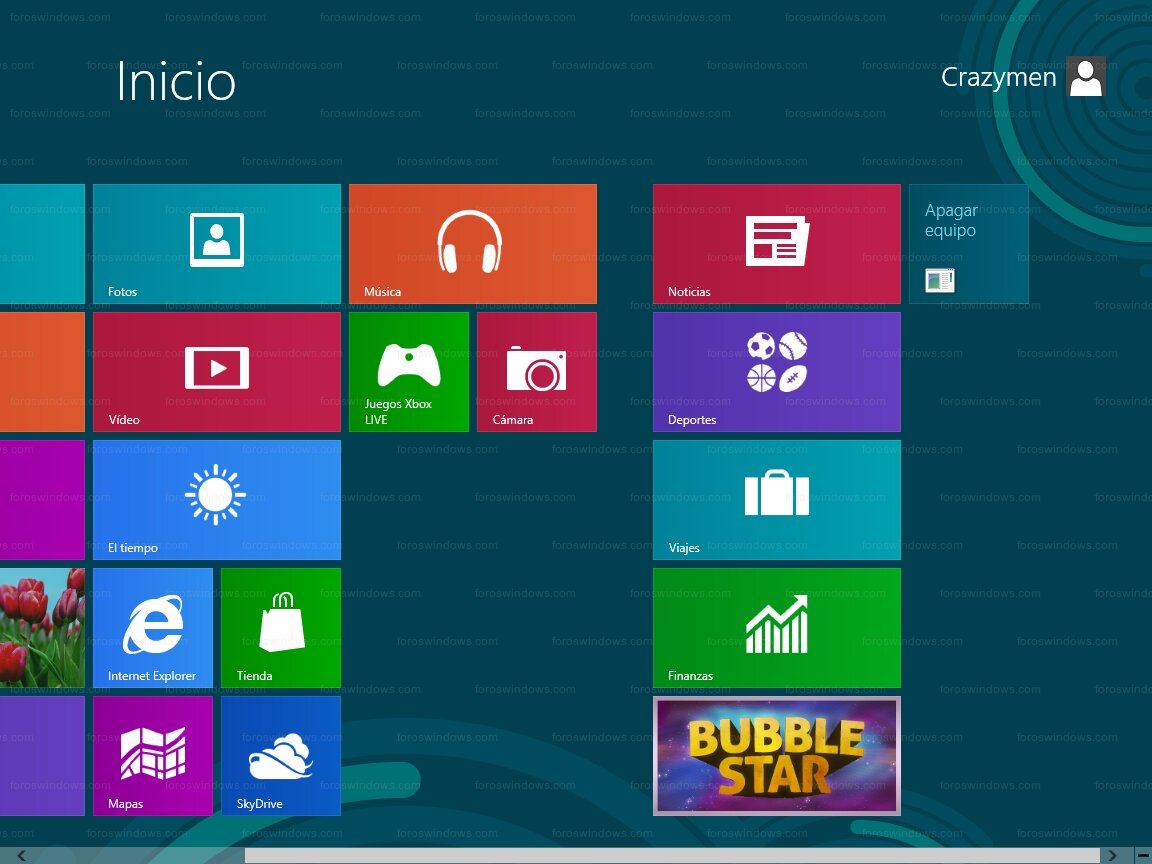 Windows 8 - Tile apagar equipo