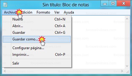 Windows 8 - Archivo > Guardar como…