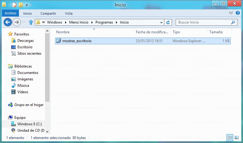 Windows 8 - Archivo mostrar_escritorio.scf