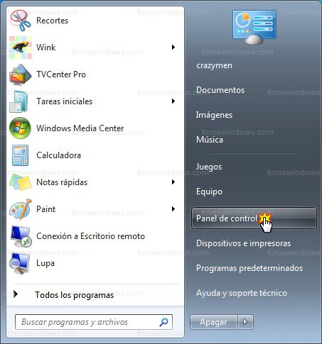 Windows 7 - Panel de control