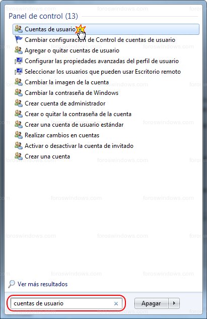 Windows 7 - Cuentas de usuario