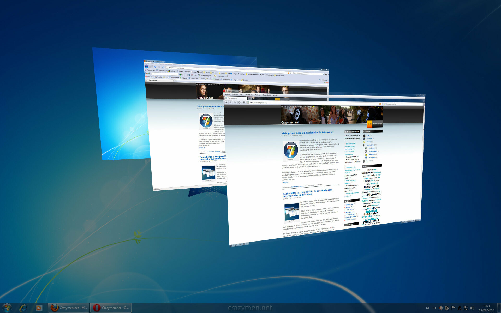 Windows 7 - Windows Flip 3D