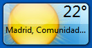 Windows 7 - Gadget El tiempo minimizado