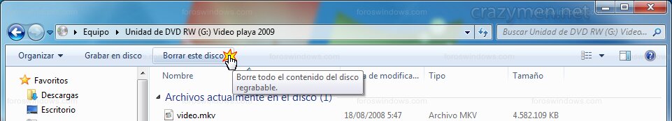 Windows 7 - Borrar este disco