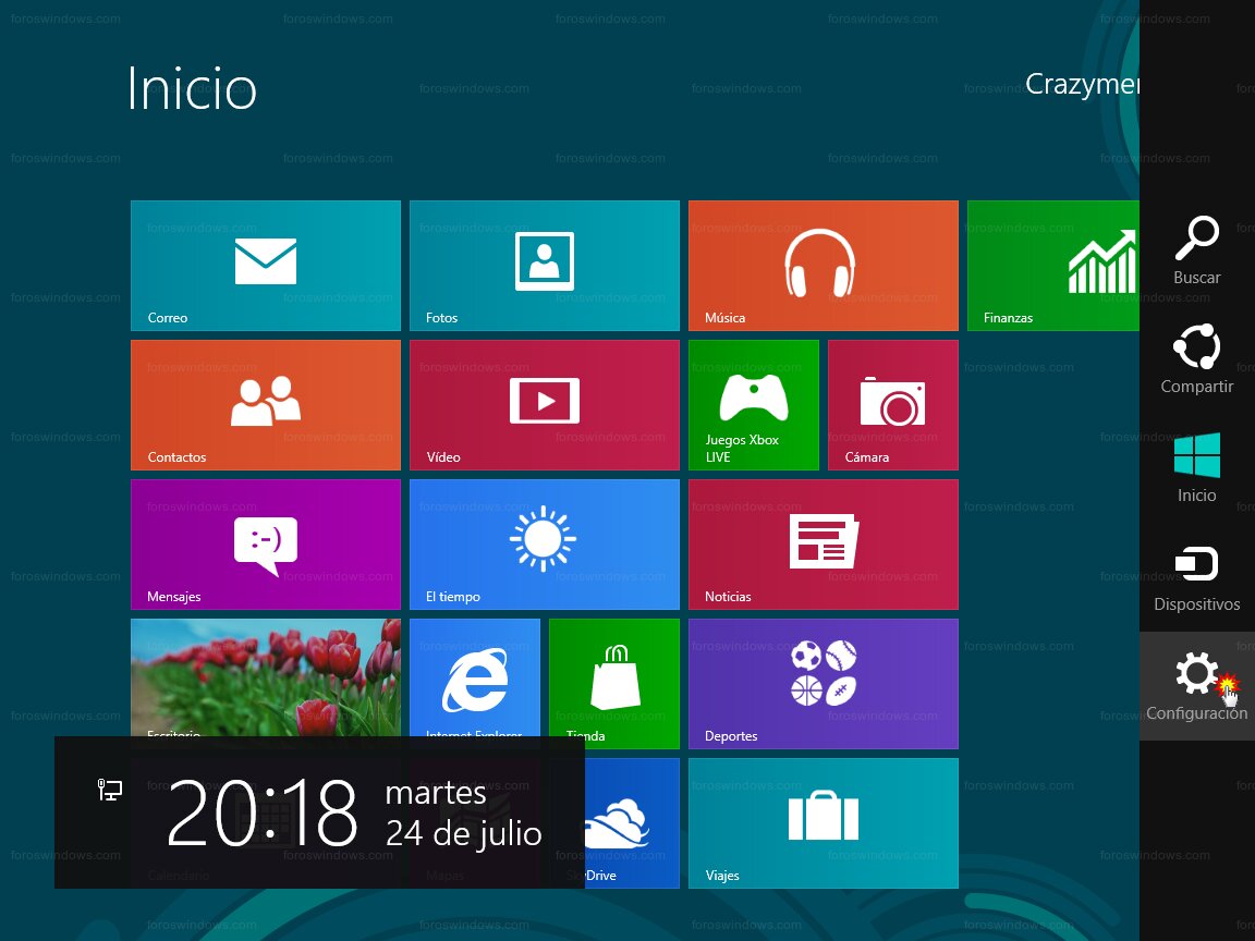 Windows 8 - Configuración