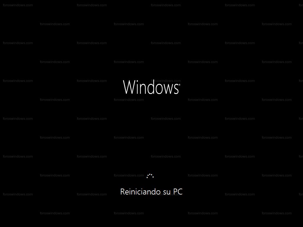 Windows 8 - Reiniciando su PC