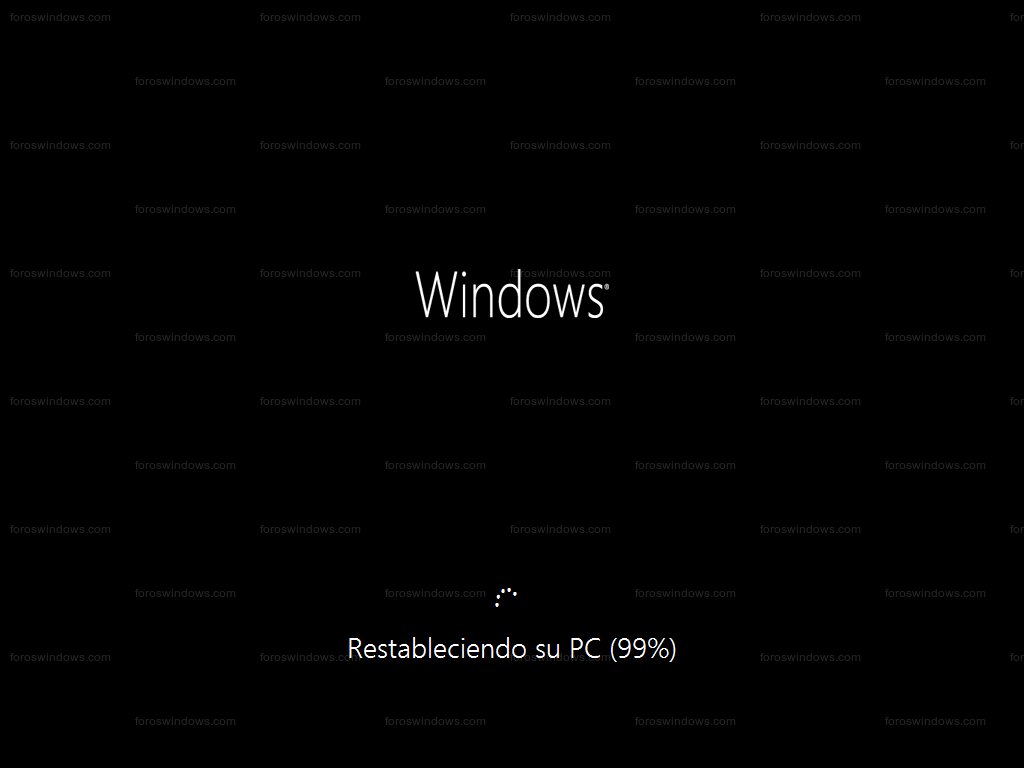 Windows 8 - Restableciendo su PC