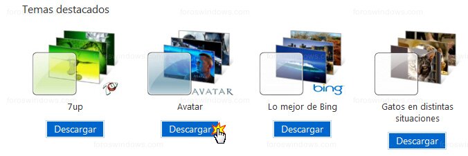 Windows 7 - Descargar tema avatar
