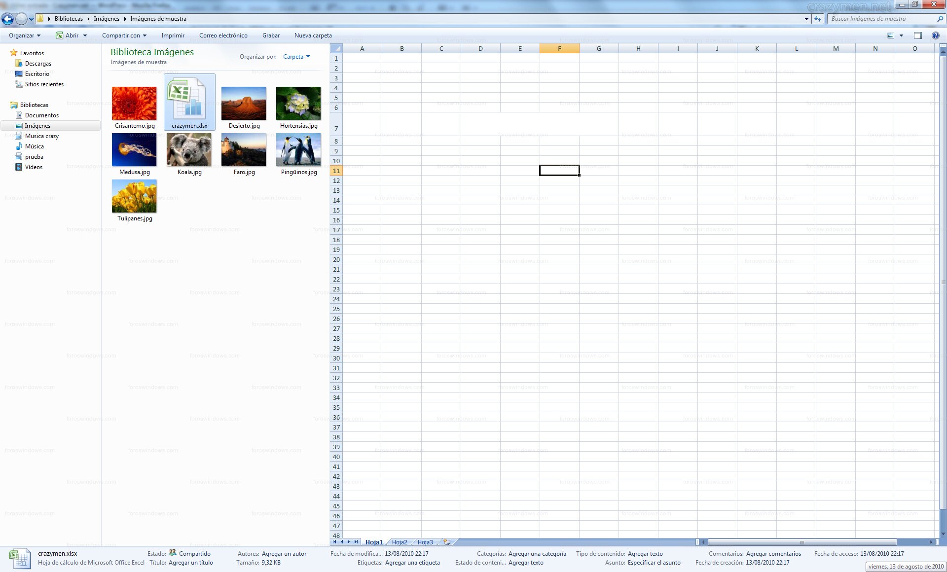 Explorador de archivos - Excel