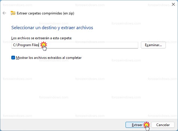 Windows 11 - Extraer en nueva ruta