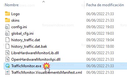Windows 11 - Instalación de TrafficMonitor