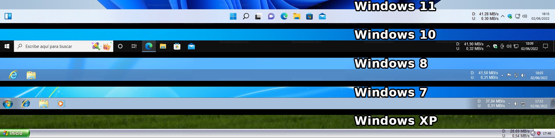 Windows - Monitor de velocidad en la barra de tareas