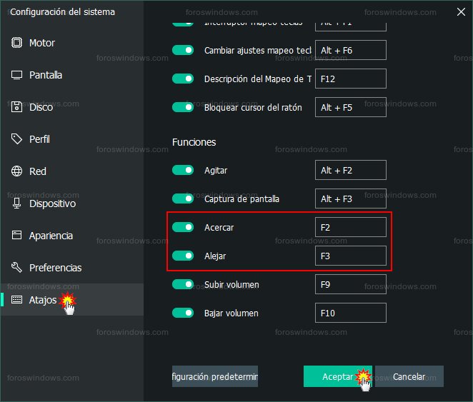 Memu Play - Atajos de teclado de MEmu para el zoom