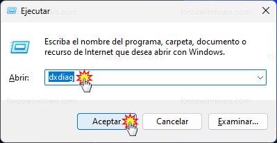 Windows - Ejecutar dxdiag