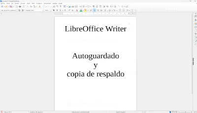 LibreOffice Writer autoguardado y copia de respaldo